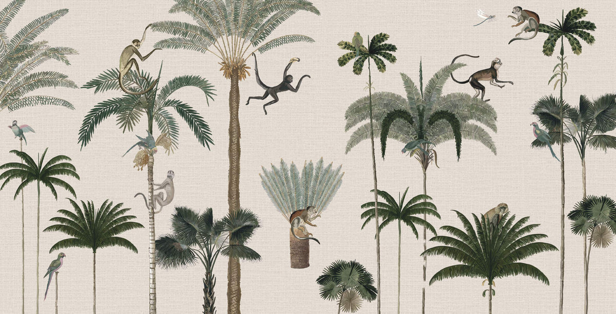 Mural Monos - Lino Off White