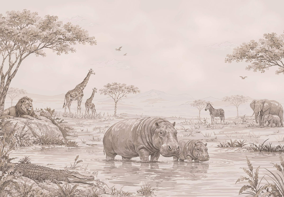 Safari - Beige -Mural