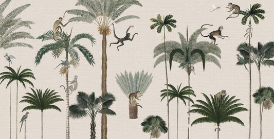 Mural Monos - Lino Off White