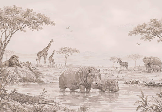 Safari - Beige -Mural